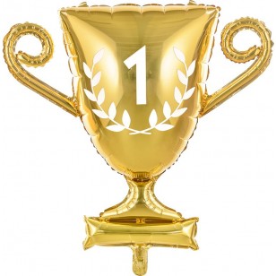 Gold Champion Number One Trophy Racing Car Balloon Gold Champion Number One Trophy Racing Car Balloon